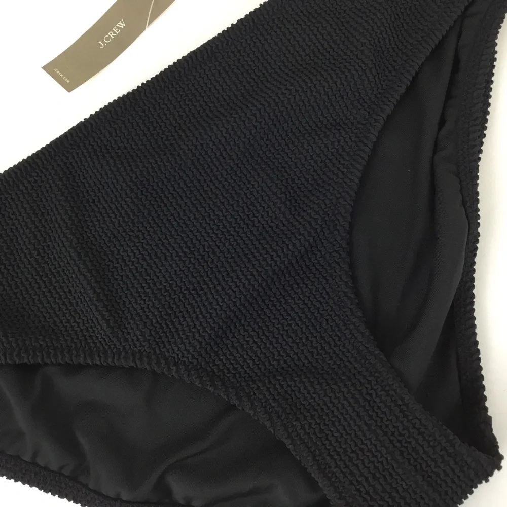 J. Crew Black Full Coverage Bikini Bottom Swim Size 2X NWT